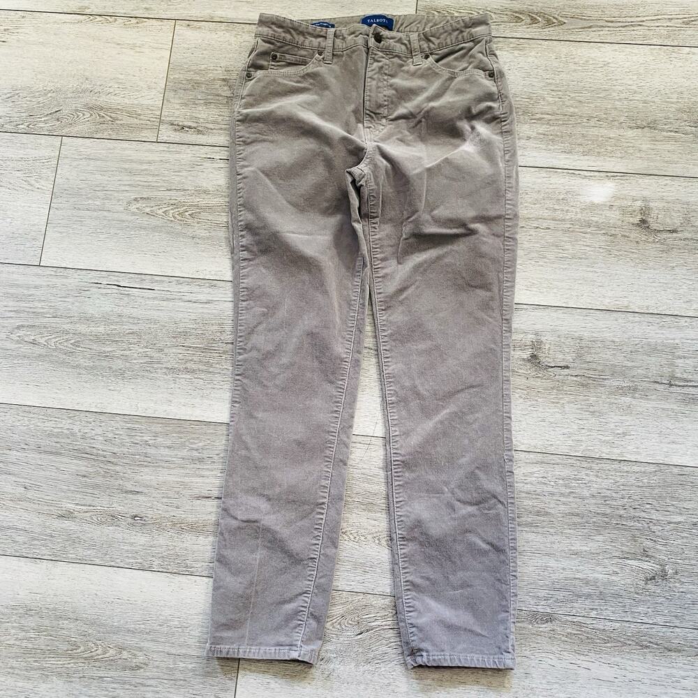 Talbots Pants Womens 8 High Rise Straight Leg Corduroy Stretch Casual Classic
